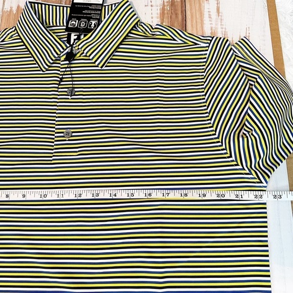 FootJoy Multi Stripe Golf Polo Shirt Size Medium - Picture 7 of 9